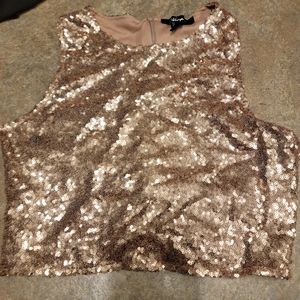 Cropped sparkly tank.